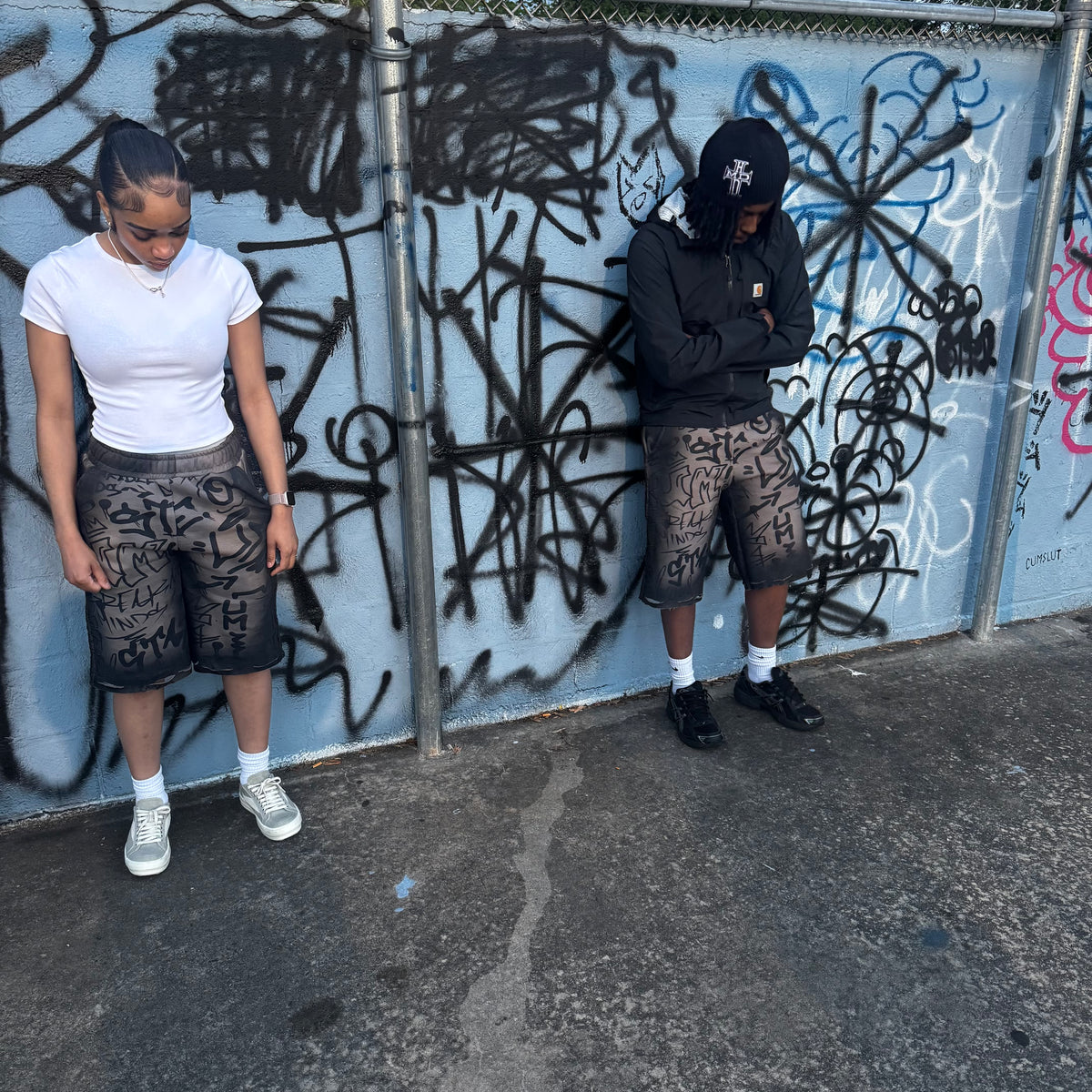 Graffiti sweat shorts