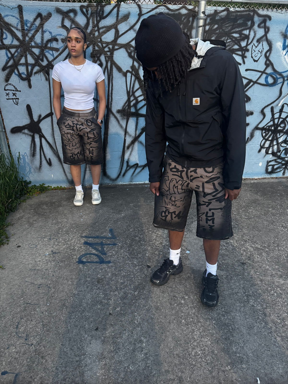 Graffiti sweat shorts